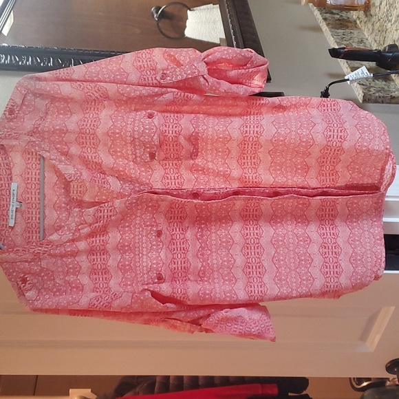 Women's Long Sleeve Button Down Blouse - Picture 2 of 2